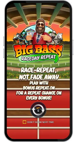 Big Bass Raceday Repeat Game Introduction Screen